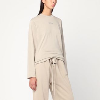 Fear of God Greige cotton-blend top