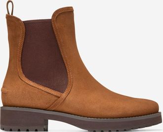 Cole Haan Womens Lyndon Waterproof Chelsea Booties - Brown Size 5.5