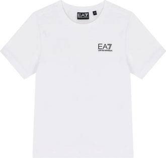 Emporio Armani eagle logo T-shirt - kids - Cotton - 10 yrs - White