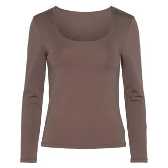 Pieces Womens Pcneja LS Reversible Top Noos Exp Bc Longsleeve T-Shirt, Morel, S
