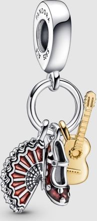 Pandora Spanish Guitar, Flamenco Shoe and Fan Pendant Charm