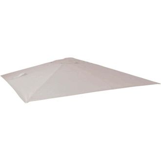 Hhg Funda De Recambio Para Parasol Sem&aacute;foro De Lujo Hhg 113, Funda De Parasol, 3,5x3,5m (&oslash;4,95m) Poli&eacute;ster 4kg, Crema-gris