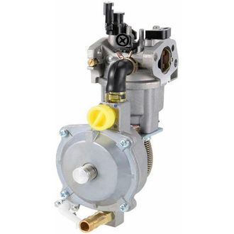 OEM Carburador De Combustible Dual De 42 Mm Para Generador De Glp Compatible Con Generadores 170f Gx160 Gx200 De 8hp, 9hp, 2kw Y 6.5kw, Modelo: Plateado
