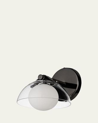 Studio M Mat Sanders design from Studio M Domain 1-Light Wall Sconce - Clear/Black Nickel