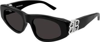 Balenciaga Grey Cat Eye Ladies Sunglasses BB0095S 018 53