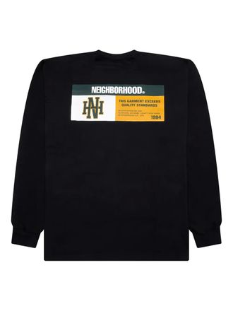 Neighborhood logo-print T-shirt - Black