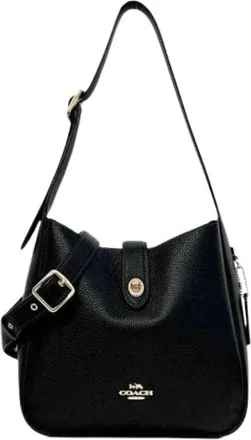 Coach Pre-owned Shoulder Bags, female, Black, Size: ONE SIZE Pre-owned Leather Shoulder Bag
