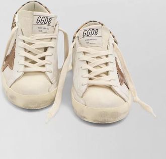 Golden Goose star suede detail sneakers worn finish