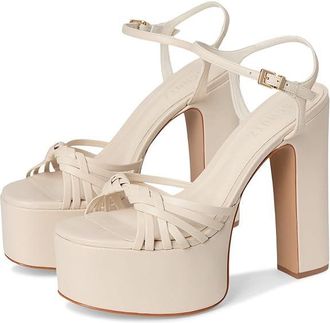 Schutz Tara Platform Womens Sandals Sugar White : 10.5 M, Leather