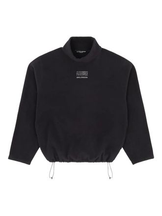 MM6 Maison Margiela X Salomon high-neck drawstring-hem sweatshirt - women - Polyester - L - Black
