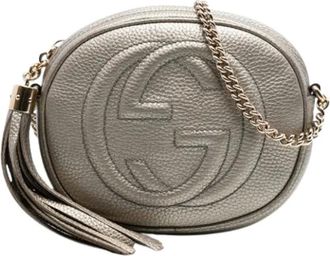 Gucci Pre-owned Cross Body Bags, female, Gray, Size: ONE SIZE Pre-owned Vintage Crossbody Bag