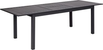 Beliani Beliani - Extending Garden Table 180/240 x 90 cm Aluminum Dark Grey Outdoor Furniture Skaloma