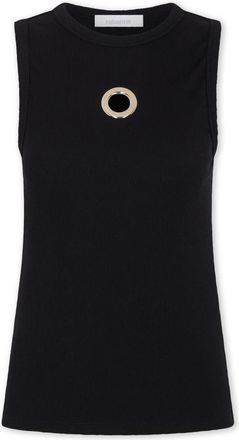 Paco Rabanne Tanktop van katoen - Dames - Tops zonder mouwen - Zwart - L - Katoen - Tops