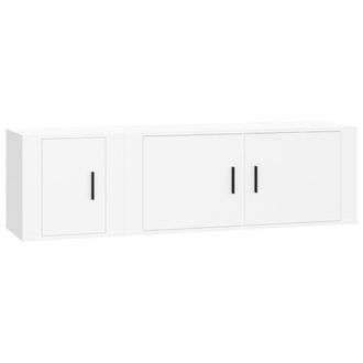 Berkfield Home 2 Piece TV Cabinet Set White Engineered Wood