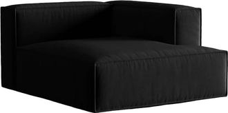 MICADONI Modulare Design Chaiselongue Nuria mit Armlehne rechts - Samtbezug