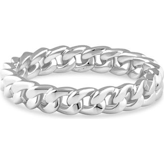 Devata Curb Chain Eternity Ring in Silver at Nordstrom Rack, Size 8