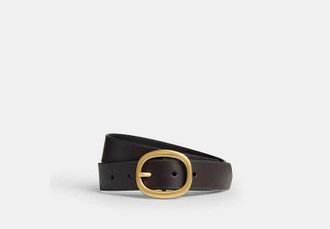 Coach Oval Buckle Belt, 32mm