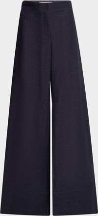 Lafayette 148 New York Charles Wide-Leg Twill Pants