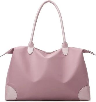 Generic Compatible For Large Capacity Lightweight Womens Travel Bag Wet and Dry Yoga Sports Boarding Suitcase Suitable(Pink)