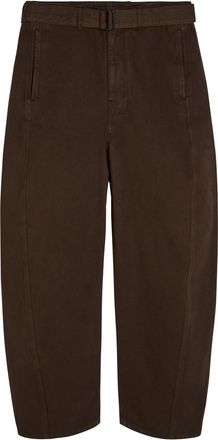 Christophe Lemaire Twisted Belted Denim Trousers - Brown - XL
