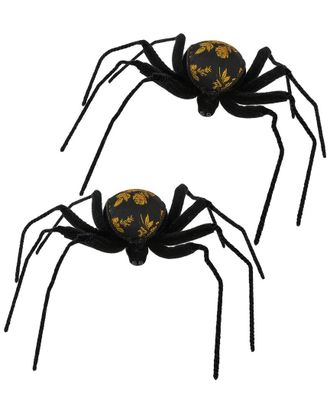 Mark Roberts Handmade Set Of 2 Fall Leaf Print Spider-35In