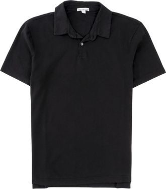 James Perse Revised Standard Polo - Heren - Polos - Zwart - S - Katoen - Tops