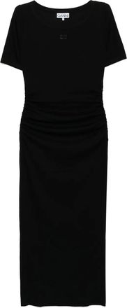Ganni ribbed dress - Black