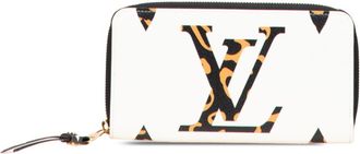 Louis Vuitton Monogram Black White Leather Long Wallet (Bi-Fold) (Pre-Owned)
