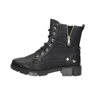 Mustang Lace-up Boots - Dames - Veterlaarzen - Zwart - 39 EU - Leer - Schoenen
