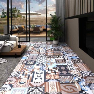 vidaXL vidaXL Tavole per Pavimenti 55 pcs Multicolore 5,11 m&sup2; PVC