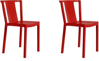 Resol Neutra Set 2 Silla Interior, Exterior Rojo