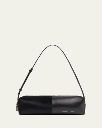 Khaite Kye Leather & Calf Hair Shoulder Bag