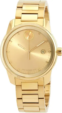 Movado Bold Verso Quartz Gold Dial Mens Watch 3600861