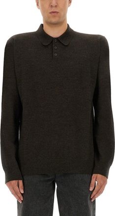Maison Margiela Wool Polo With Classic Collar