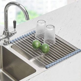 OEM Escurridor De Platos Enrollable De Acero Inoxidable Para El Fregadero: Escurridor Plegable Que Ahorra Espacio Para Una Organizaci&oacute;n &Oacute;ptima De La Cocin