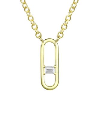 Rachel Glauber 14K Plated Cz Necklace