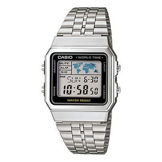 Casio Waterproof Sports Unisex Mens Silver Digital A500WA-1