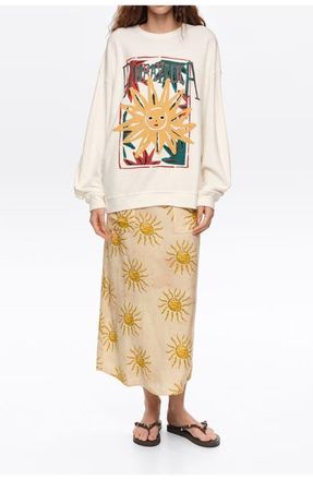 Bimba & Lola Linen A-Line Midi Skirt in Bimba By The South at Nordstrom, Size Xx-Small Eu