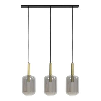 Light & Living L&aacute;mpara Colgante - Lekar - Bronce - Vidrio - Light&living