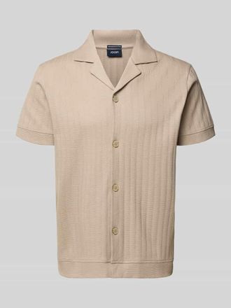 Joop Regular Fit Poloshirt mit durchgehender Knopfleiste in Beige, Gr&ouml;&szlig;e XXL