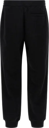 Versace Logo-Embroidered Cotton Joggers - Black
