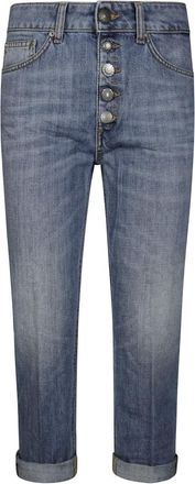 Dondup Juweel Versierde Broek - Dames - Cropped Jeans - Blauw - W29 - Jeans