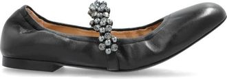 Stuart Weitzman Ballerinas Poppy - Dames - Ballerinas - Zwart - 36 1/2 EU - Leer - Schoenen