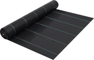 vidaXL Estera De Control De Malezas Y Ra&iacute;ces Pp Negro 2x100 M Vidaxl
