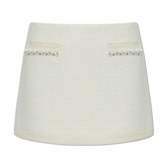 LoveShackFancy Gonna Corta Rhonna Tweed - - Skirts - Donna - Beige - XS