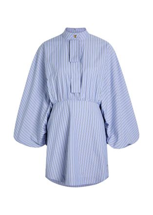 Zimmermann Drawstring Striped Woven Mini Shirt Dress - Multicoloured 1 - 1 (UK 10 / S)