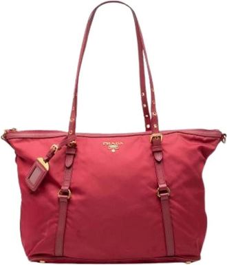 Prada Pre-owned Tote Bags, female, Red, Size: ONE SIZE Pre-owned Vintage Satchel