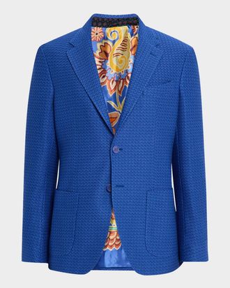 Etro Men & apos;s Cotton Jacquard Two-Button Sport Coat
