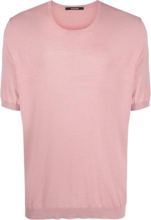 Tagliatore Josh Ronde Hals Gebreid - Heren - Ronde hals truien - Roze - M - Truien & Vesten