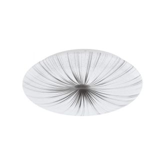 Eglo Nieves Led Plaf&oacute;n Blanco Con Decoraci&oacute;n Blanco Y Plata - Eglo